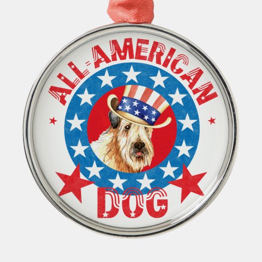 Patriotic Wheaten Metalen Ornament (Voorkant)