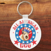 Patriotic Wheaten Sleutelhanger (Voorkant)