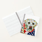 Patriotic White Labrador Notitieboek 8,5 x 11 inch (Binnen)
