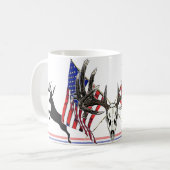 Patriotic Whitetail buck Koffiemok (Voorkant links)