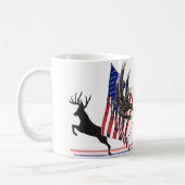 Patriotic Whitetail buck Koffiemok (Links)