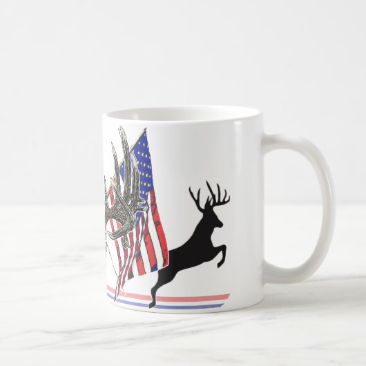 Patriotic Whitetail buck Koffiemok (Rechts)