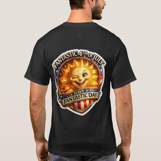 Patriotic winking son fourth of July celebration b T-shirt (Achterkant)