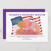 Patriotic Women’s History Month Recognition Feestdagenkaart (Voorkant / Achterkant)