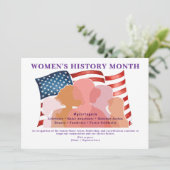 Patriotic Women’s History Month Recognition Feestdagenkaart (Staand voorkant)