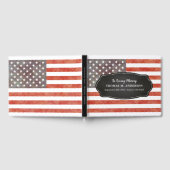 Patriotic Worn USA Veteran Memorial Funeral Gastenboek (Volledig)