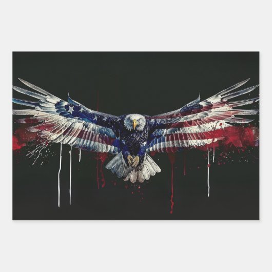 Patriotic Wrapping Paper for Decoupage 3 Sheets (Voorkant 3)