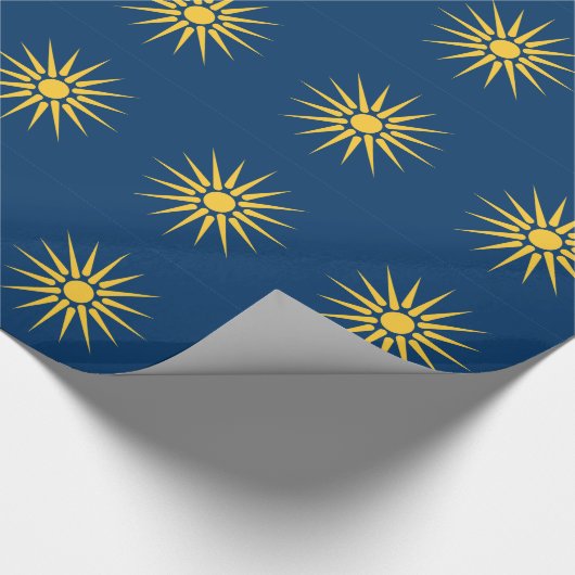 Patriotic wrapping paper with Flag of Macedonia Cadeaupapier (Hoek)