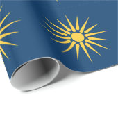 Patriotic wrapping paper with Flag of Macedonia Cadeaupapier (Rol Hoek)