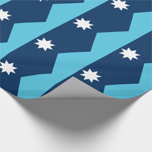 Patriotic wrapping paper with Flag of Minnesota Cadeaupapier (Hoek)
