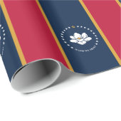 Patriotic wrapping paper with Flag of Mississippi Cadeaupapier (Rol Hoek)