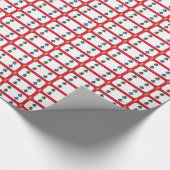 Patriotic wrapping paper with Flag of Montreal Cadeaupapier (Hoek)