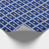 Patriotic wrapping paper with Flag of Quebec City Cadeaupapier (Hoek)