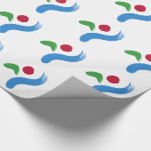 Patriotic wrapping paper with Flag of Seoul Cadeaupapier (Hoek)