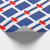 Patriotic wrapping paper with Flag of Toronto Cadeaupapier (Hoek)