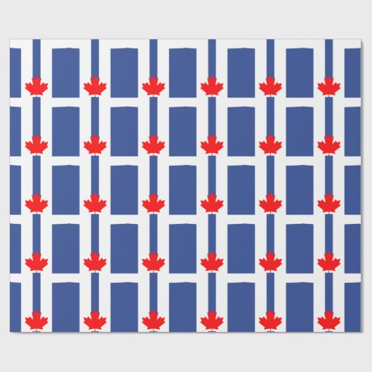 Patriotic wrapping paper with Flag of Toronto Cadeaupapier (Vlak)