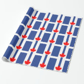 Patriotic wrapping paper with Flag of Toronto Cadeaupapier (Uitgerold)