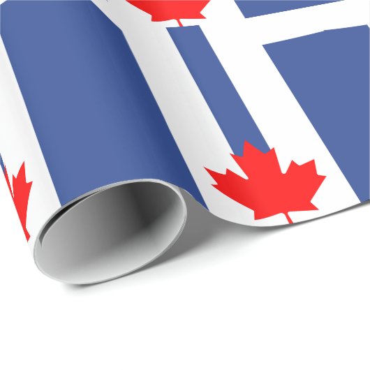 Patriotic wrapping paper with Flag of Toronto Cadeaupapier (Rol Hoek)
