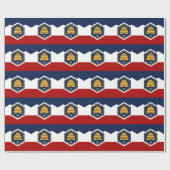Patriotic wrapping paper with Flag of Utah, USA Cadeaupapier (Vlak)