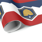 Patriotic wrapping paper with Flag of Utah, USA Cadeaupapier (Rol Hoek)