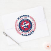 Patriotic Wyoming Circle Design Sticker (Envelop)