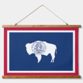 Patriotic Wyoming Tapestry, Wyoming Flag Hangend Wandkleed (Voorkant)