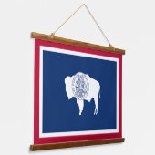 Patriotic Wyoming Tapestry, Wyoming Flag Hangend Wandkleed (Gebogen)