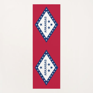 Patriotic Yoga Mats met vlag van Arkansas, Verenig Yogamat