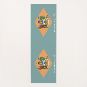 Patriotic Yoga Mats met vlag van Delaware, Verenig Yogamat