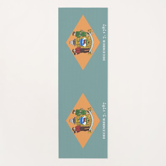 Patriotic Yoga Mats met vlag van Delaware, Verenig Yogamat (Voorkant)
