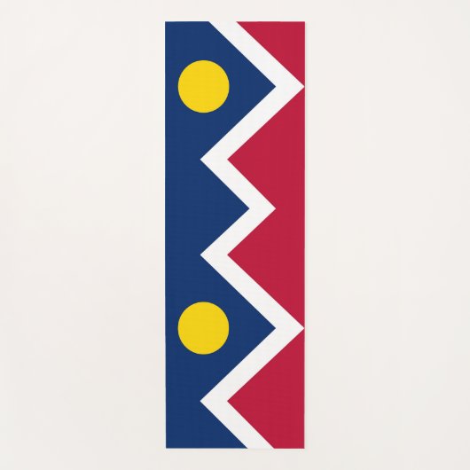 Patriotic Yoga Mats met vlag van Denver City, Vere Yogamat (Voorkant)