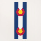 Patriotic Yoga Mats met vlag van Denver City, Vere Yogamat (Achterkant)