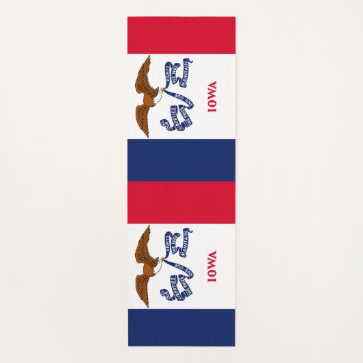 Patriotic Yoga Mats met vlag van Iowa, Verenigde S Yogamat (Voorkant)
