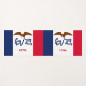 Patriotic Yoga Mats met vlag van Iowa, Verenigde S Yogamat (Voorkant (horizontaal))