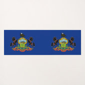 Patriotic Yoga Mats met vlag van Pennsylvania Yogamat (Achterkant (horizontaal))
