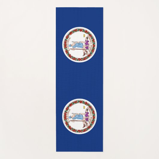 Patriotic Yoga Mats met vlag van Virginia, Verenig Yogamat (Voorkant)