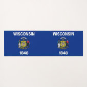 Patriotic Yoga Mats met vlag van Wisconsin USA Yogamat (Achterkant (horizontaal))