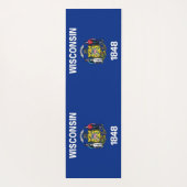 Patriotic Yoga Mats met vlag van Wisconsin USA Yogamat (Achterkant)