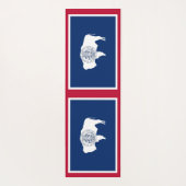 Patriotic Yoga Mats met vlag Wyoming USA Yogamat (Achterkant)