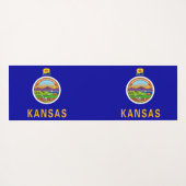 Patriotic Yoga Mats with flag of Kansas, USA Yogamat (Achterkant (horizontaal))