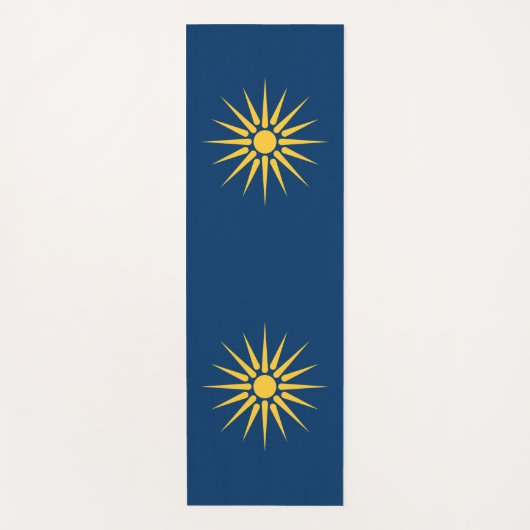 Patriotic Yoga Mats with flag of Macedonia, Greece Yogamat (Voorkant)