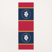 Patriotic Yoga Mats with flag of Mississippi State Yogamat (Voorkant)