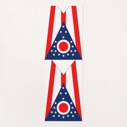 Patriotic Yoga Mats with flag of Ohio, USA Yogamat (Voorkant)