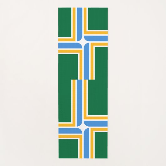 Patriotic Yoga Mats with flag of Portland, USA Yogamat (Voorkant)