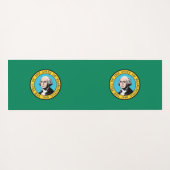 Patriotic Yoga Mats with flag of Washington, Veren Yogamat (Achterkant (horizontaal))