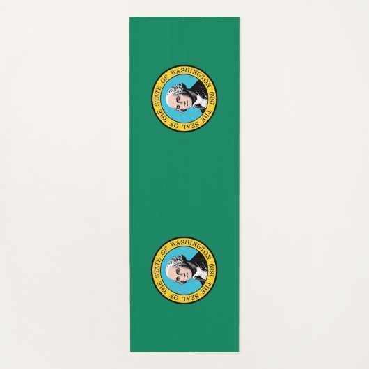 Patriotic Yoga Mats with flag of Washington, Veren Yogamat (Voorkant)