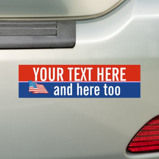 PatrioticTemplate2 Bumpersticker (Op auto)
