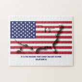 PATRIOTIEK 4 JULI voor vrijheid, Christus zette on Legpuzzel (Horizontaal)