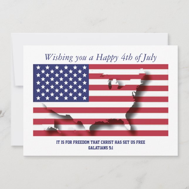 PATRIOTIEK 4 JULI voor vrijheid Christus zette ons (Voorkant)