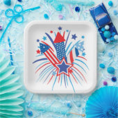 Patriotinevuurwerk Papieren Bordje (Feest)